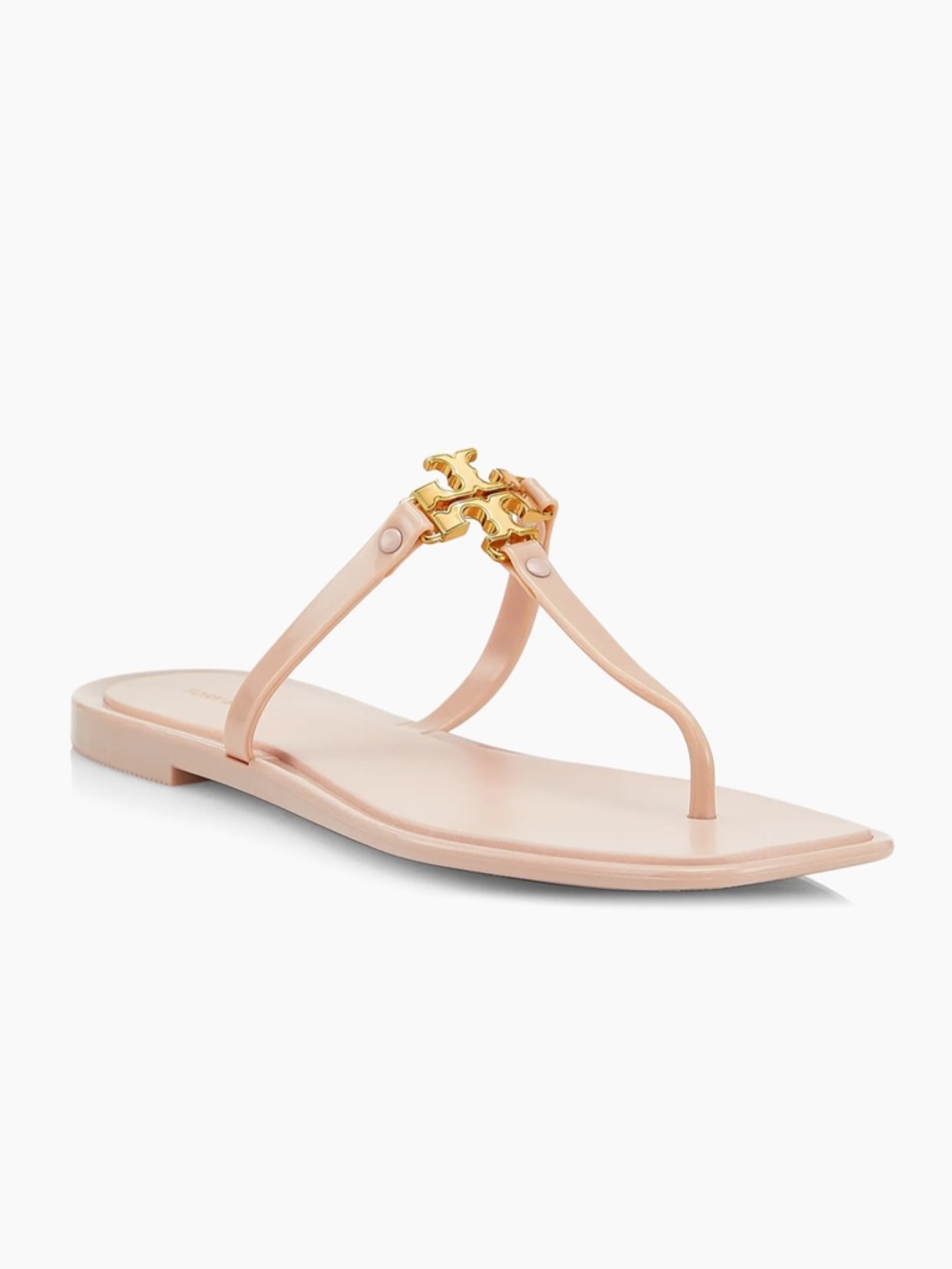 Tory Burch Roxanne Jelly Thong Sandal with Gold Logo